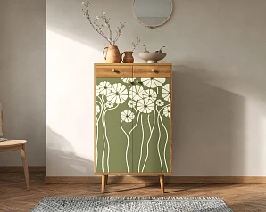 купить Комод "Berber" два ящика и дверки арт BB46/Print_53