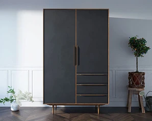 купить Шкаф в скандинавском стиле "Bruni Black" с ящиками арт BR27Black в интернет-магазине