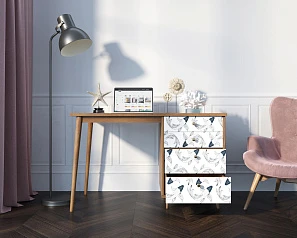 купить красивый Стол рабочий "Berber" принт 36 с одной тумбой арт BB31/Print_36 в интернет-магазине