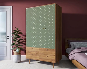 купить стильный Шкаф трехстворчатый "Berber" принт 12 арт BB02/Print_12 в интернет-магазине