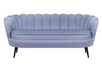 купить Диван ракушка для гостиниц Pearl Triple Blue на черных ножках