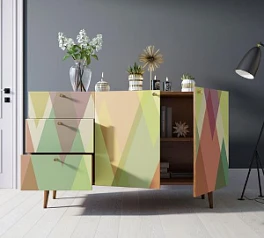 Комод "Berber" с двумя дверками и ящиками принт 16 арт BB17/Print_16