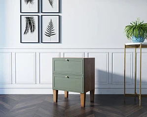 Комод-тумба "Andersen" с двумя ящиками арт AN04/1, цвет - орех