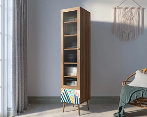 Буфет "Berber" одностворчатый с ящиком принт 42 арт BB48/Print_42 в интерьере