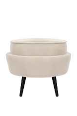 купить Пуф Pearl Adorn Beige на черных ножках в интернет-магазине