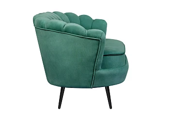 Дизайнерский диван Pearl Double Green V2 на черных ножках в интернет-магазине