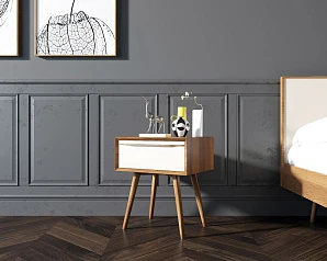 купить стильные Тумба для прихожей в Скандинавском стиле "Bruni white" с ящиком в интернет-магазине