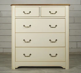 Бежевый комод "Olivia" на пять ящиков арт GA2005C