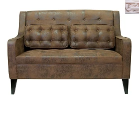 фото Дизайнерский двухместный диван Hublon розовый