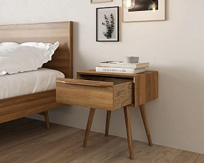 Тумба для прихожей в Скандинавском стиле "Bruni" с ящиком в интерьере