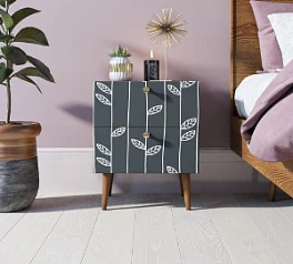 купить Тумбочка "Berber" с двумя ящиками 18 принт арт BB03/Print_18, разноцветная в интернет-магазине