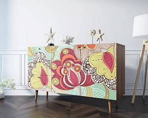 заказать стильные Комод "Berber" с двумя дверками и ящиками принт 6 арт BB17/Print_06