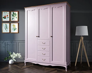 купить Шкаф Leontina Lavanda для одежды с ящиками арт ST9327/34L в интернет-магазине