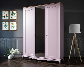 стильный Шкаф Leontina Lavanda двухстворчатый с зеркалом арт ST9327ZL на заказ