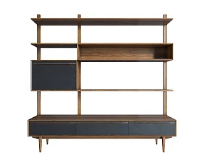 заказать Стеллаж "Bruni Black" с ящиками арт BR-20Black