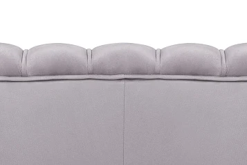 Диван ракушка Pearl Double Grey на черных ножках в интернет-магазине