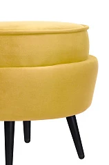 заказать Пуф Pearl Adorn Yellow на черных ножках