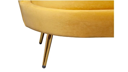 Комплект кресел и дивана ракушка Pearl Triple Yellow