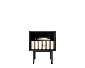 фото Тумбочка с нижним ящиком "Emerson" арт EM17/milky/L