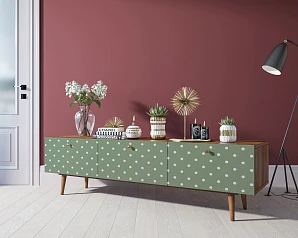 купить Комод "Berber" с ящиками низкий под TV принт 12 арт BB19/Print_12 в интернет-магазине