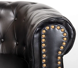 купить стильный Кожаный диван лофт Karo V2 черный