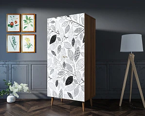 красивый Шкаф малый двухстворчатый "Berber" принт 9 арт BB08/Print_09 на заказ