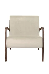 купить красивые Низкое кресло с деревянными подлокотниками Mody Beige бежевый