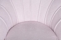 заказать стильное Низкое кресло ракушка Pearl Pink Boucle