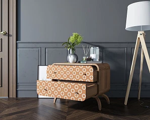 Комод "Ellipse Print" с двумя ящиками принт 3 арт EL02/print_3