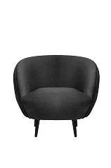 Мягкое кресло для гостиниц Small Benee Black V2 на заказ