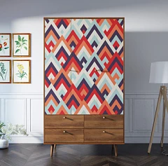 купить красивый Шкаф трехстворчатый "Berber" принт 2 арт BB02/Print_02