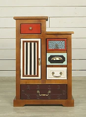 купить стильные Прикроватная тумба "Gouache Birch" арт M20010ETG/1, разноцветная в интернет-магазине