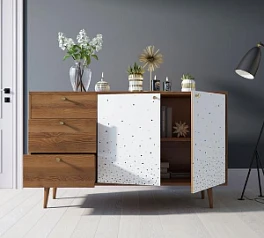 Комод "Berber" с двумя дверками и ящиками 15 принт арт BB05/Print_15