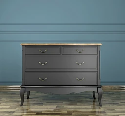 фото Комод «Leontina Black» на 4 ящика арт ST9315BLK