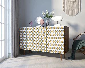 Комод "Berber" с двумя дверками и ящиками принт 22 арт BB17/Print_22 в интернет-магазине