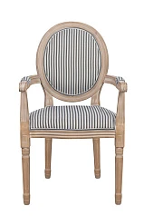 купить стильные Мягкий стул с подлокотниками Volker Arm Black Pinstripe в интернет-магазине
