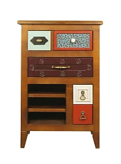 купить красивые Вертикальная тумба "Gouache Birch" арт M20006ETG/1, разноцветная