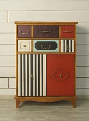 красивый Вертикальный комод Gouache Birch (2 ящика) арт G20016ETG/1