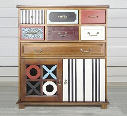 фото Вертикальный комод Gouache Birch (7 ящиков) арт G20017ETG/1 в интерьере