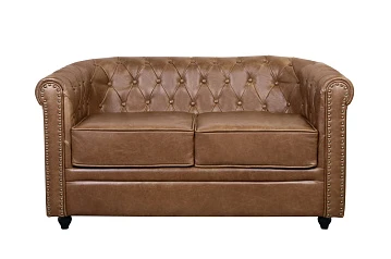 Кожаный диван лофт Karo Brown leather 2S в интернет-магазине