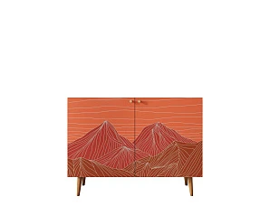 стильные Комод с принтом 49 "Berber" две дверки арт BB04/Print_49