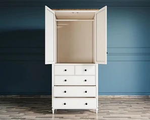 купить Шкаф двухстворчатый "Odri" с 5 ящиками арт od2127KR5 в интернет-магазине