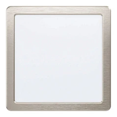 99185 Светодиодный встраиваемый светильник FUEVA 5, 17W (LED), 216х216, ET26, 2100lm, 4000K, сталь, никель