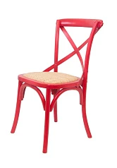 фото Стул ретро Cross Back Red в интерьере