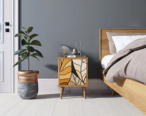 Тумбочка "Berber" с дверкой 08 принт арт BB21/Print_08, разноцветная в интернет-магазине