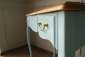 фото Туалетный стол "Leontina Blue" арт ST9309B в интерьере