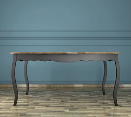 фото Раскладывающийся обеденный стол "Leontina Black" арт ST9338BLK в интерьере