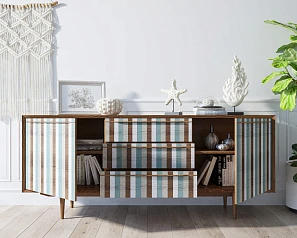 Комод "Bruni print 1" с тремя ящиками и дверками арт BR-03/print_1 в интерьере