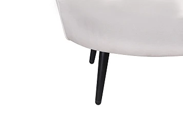 Диван ракушка Pearl Triple Beige на черных ножках в интернет-магазине