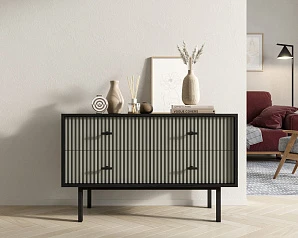 красивый Комод с четырьмя ящиками "Emerson" арт EM05/gray/L в интернет-магазине